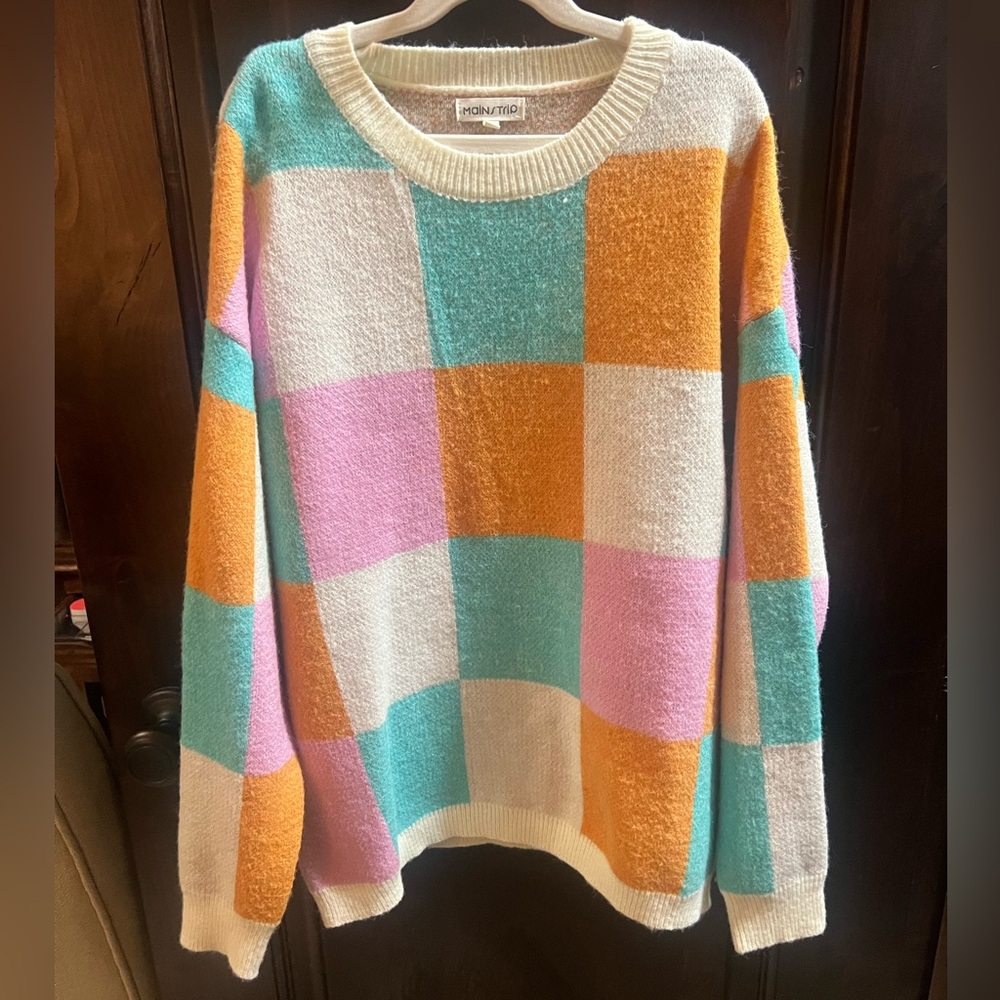 Color block sweater